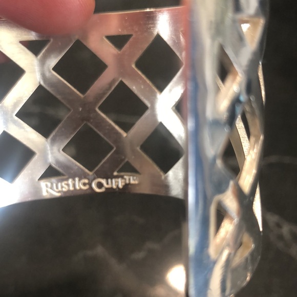 Sterling Rustic cuff bangle - Picture 2 of 3